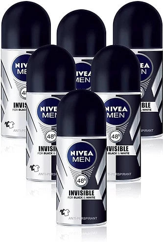 Nivea Roll On Men Inv Blc & White 6x50ml