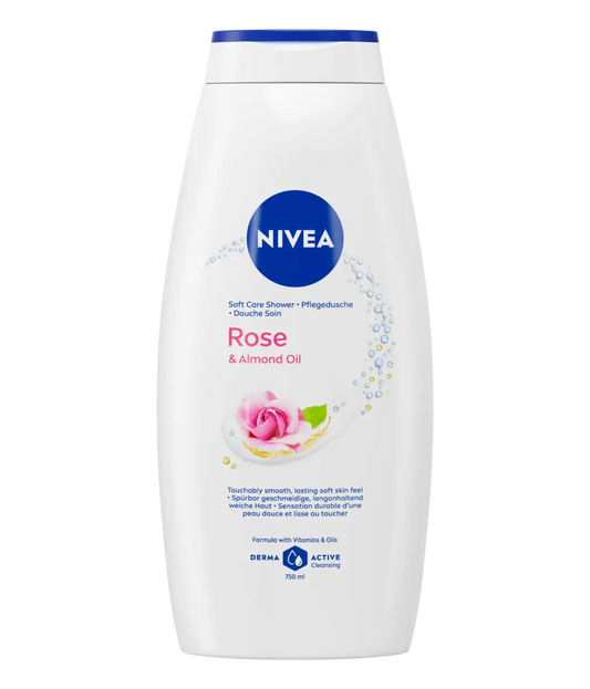 Nivea Shower Rose & Almond Oil 6x750ml