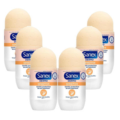 Sanex Roll On Dermo Sensitive 6x50ml